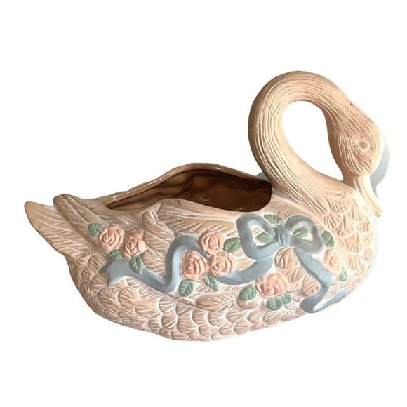 Vintage CBK LTD Ceramic Clay Swan Vase - Picture 4 of 12